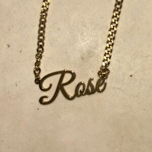 Custom Personalized name “ROSE” necklace & Gold & Silver bracelets Jewelry Star